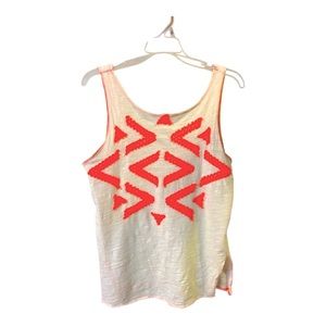 Free People We The Free Orange/Pink Geo tank, Small